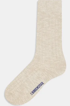 Birkenstock Menswear cotton slub socks in beige