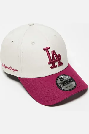 New Era LA Dodgers 9forty script side contrast peak cap in red