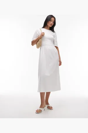 & OTHER STORIES Jersey midaxi dress with ruche corset detail in