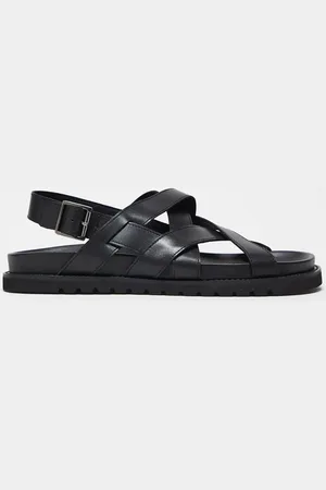 ASOS Cross over strap sandals in leather