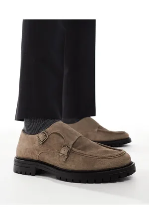 ASOS Monk shoes in black with cleated sole