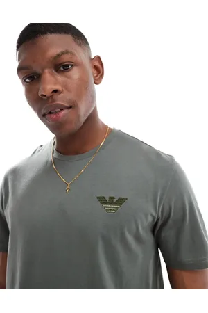 Emporio Armani Crew neck logo t-shirt in khaki CO-ORD
