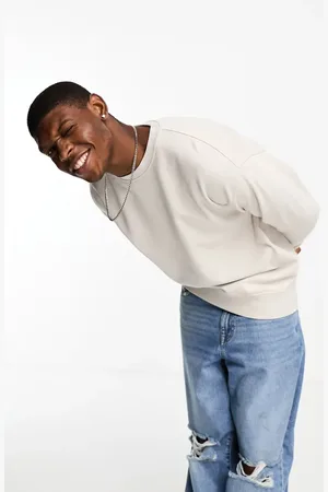New Look Crew sweatshirt in stone