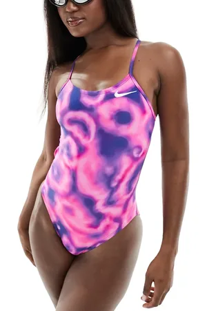 Nike Nike Hydrastrong tight fit performance swimsuit in fierce print
