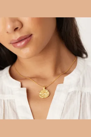 Accessorize Z coin pendant necklace in plated