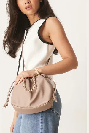 Accessorize Drawstring mini crossbody bag in mink
