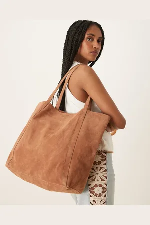 Beck Söndergaard Eden large suede tote bag in tan