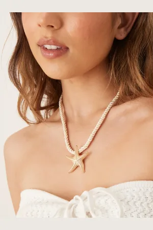 Accessorize Twisted cord starfish necklace in