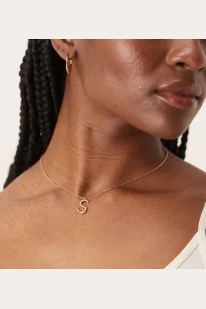 Accessorize Z twisted S initial necklace in plated