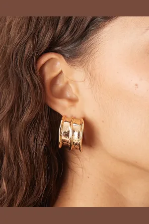 Accessorize Ocean waves wide hoop earrings in
