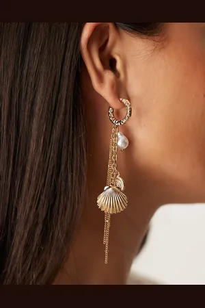 Accessorize Ocean charm drop earrings in