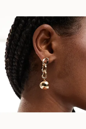 8 Other Reasons Chain drop ball earrings in plated