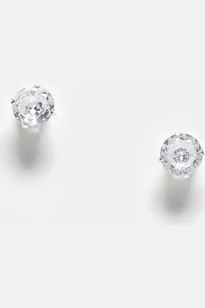 Kingsley Ryan 6mm crystal gem stud earrings in sterling
