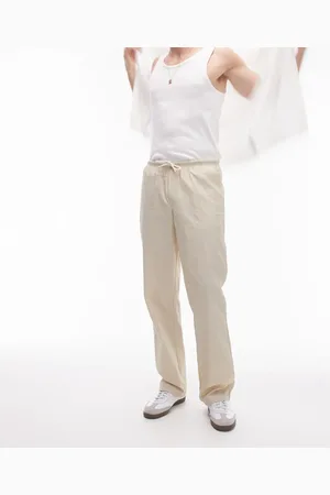 Topman Straight trousers in stone