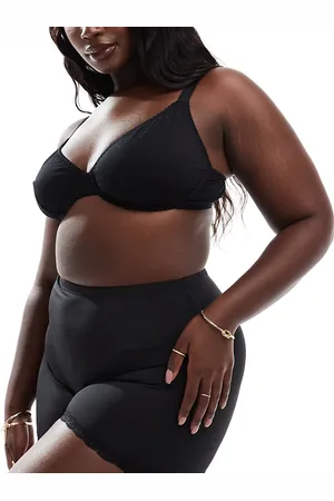 ASOS ASOS DESIGN Curve Tia super soft microfibre short with lace trim in