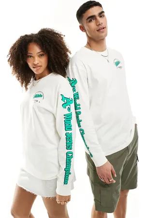 47 Brand Unisex printed long sleeve top in off