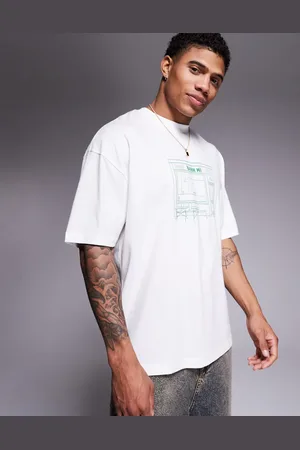 ASOS Oversized t-shirt with restaurant graphic in