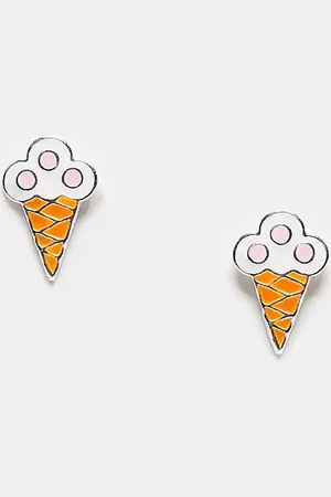 Kingsley Ryan Ice cream enamel stud earrings