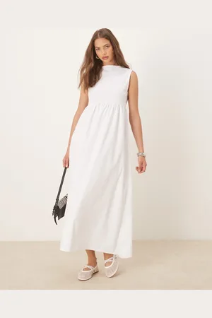 ASOS Slash neck swing trapeze maxi dress in