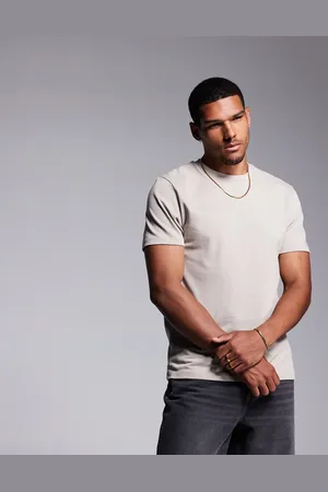 ASOS Essential heavyweight crew neck t-shirt 240gsm in taupe