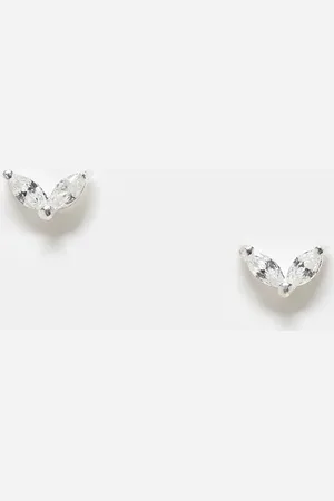 Kingsley Ryan Double petal stud earrings in sterling
