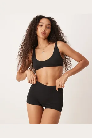 ASOS Seamless ribbed short in black