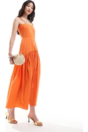 Closet Drop hem cotton midaxi dress in