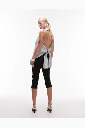 ASOS Deconstructed sleeveless shirt in stripe