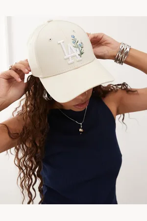 New Era LA Dodgers 9forty floral icon cap in beige