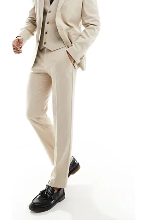 ASOS Wedding slim suit trousers in stone