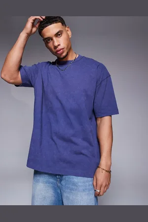 ASOS Oversized heavyweight washed t-shirt 220gsm in blue