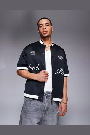 Bershka Retro collar shirt in