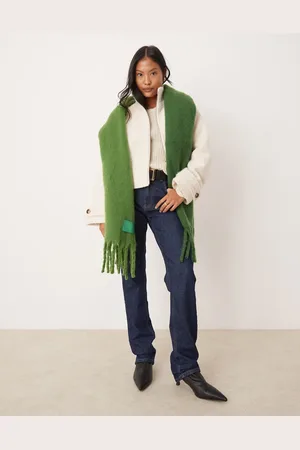 River Island Fluffy ombre scarf in bright