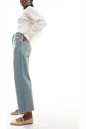 ASOS Ankle grazer straight leg jean in vintage wash - LBLUE