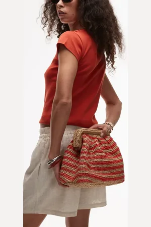 Topshop Galileo grab crochet bag in stripe