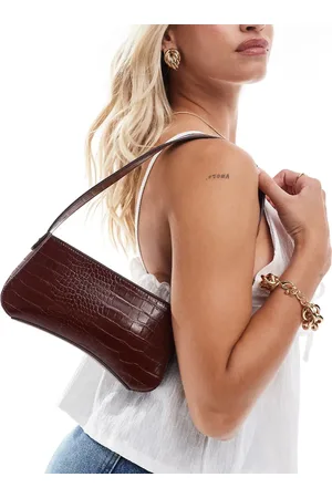 ASOS Curved base shoulder bag in chocolate