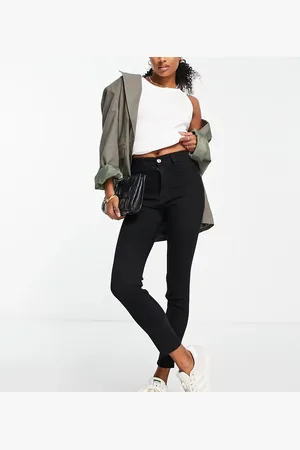 Pull&Bear Petite super skinny high waisted jeans in