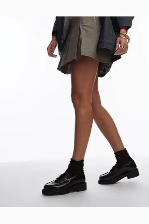 & OTHER STORIES Leather patent loafers in burgudy