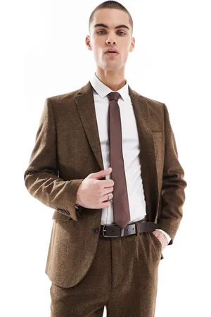 ASOS Wool blend slim suit jacket in dark