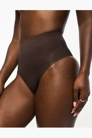 ASOS Contouring medium control high waist brief with mesh in