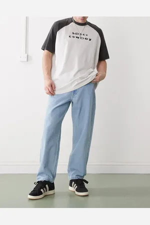 A Bathing Ape Aape by A Bathing Ape loose fit jeans in light wash