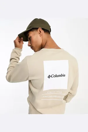 Columbia Barton Springs crew neck sweat in beige Exclusive at ASOS