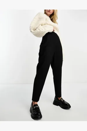 ASOS Tailored high waist seam detail tapered leg trousers in
