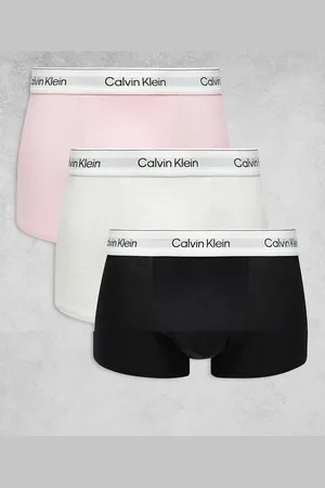 Calvin Klein Icon Cotton Stretch 3 pack darted trunk in /white/pink