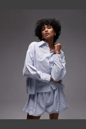 ASOS Boxy cropped shirt in