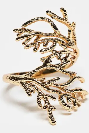 ASOS Coral design ring in tone