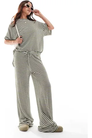 ASOS Wide leg trouser co-ord in stripe