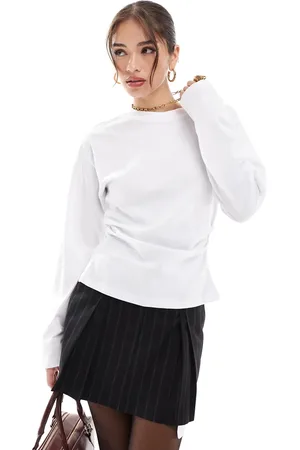ASOS Corset waist long sleeve tee in