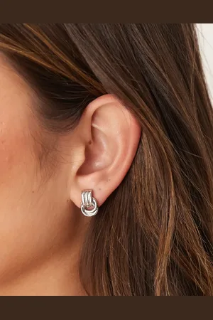 ASOS Mini doorknocker earrings in tone