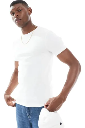 ASOS Essential muscle fit rib t-shirt in